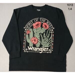 Wrangler (Medium) Black Crew Neck Pullover Sweatshirt